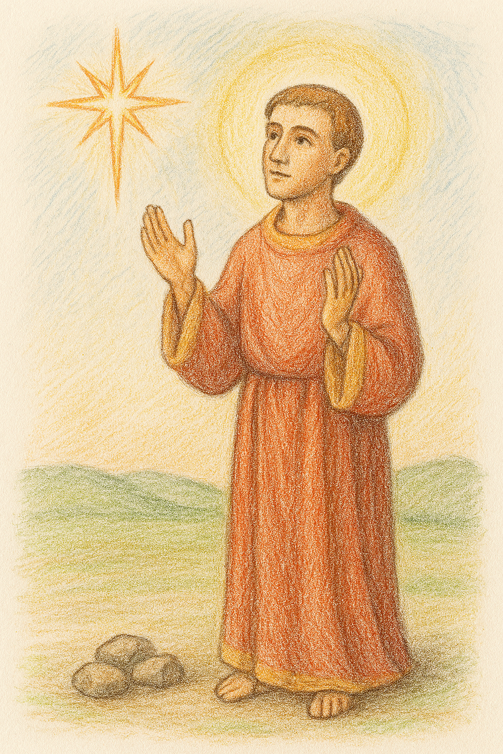 Child. Cross. Crown: Hymn for St Stephen — “The Christ-child comes in lowly grace” (CM)