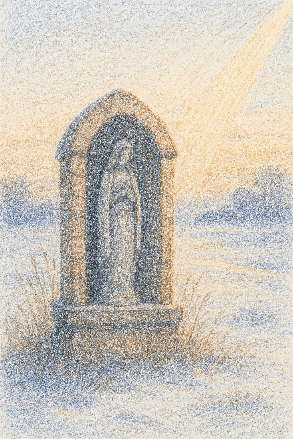 Mary. Vision. Light: A hymn for St Egwin’s Day – “In Bethlehem’s still-shining night” (Long Metre)