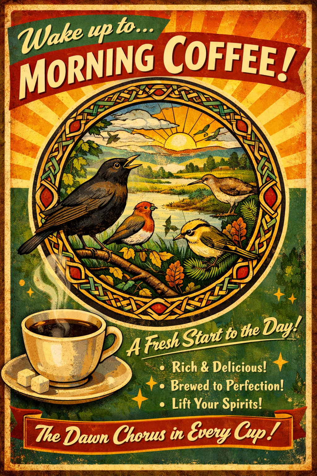 Morning. Coffee. Birdsong.