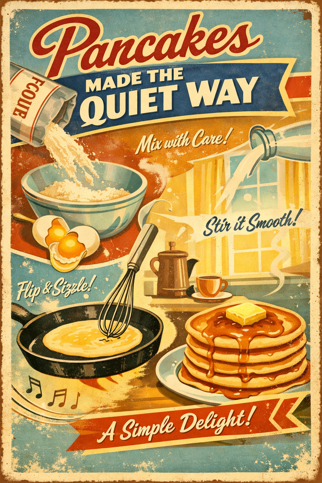 Pancakes made the quiet&nbsp;way
